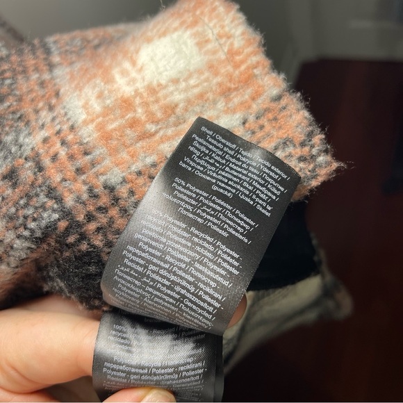 Vero Moda Women’s Pink Black Plaid Oversized fall layering Shacket Jacket Size L - Picture 8 of 9